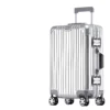 2024 New Fashion All Aluminum Carry on Luggage With TSA Locks Luxury Cool Metal Hard Shell Spinner Suitcase Aluminum Silver
