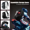 CRELANDER LED Knight Bag Waterproof Hard Shell Motorcycle Motorbike Riding Backpack DIY Display Daypack Eyes LED Backpack - Image 3